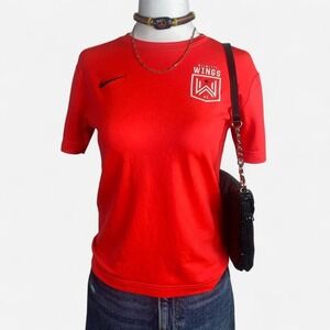 Wilmette Wings‎ Nike Dri-Fit Women's XS Red Athletic Soccer Shirt Sporty